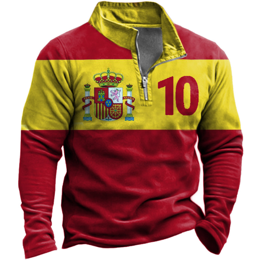 

Men's 2022 World Cup Spanish Flag Soccer Sweatshirt