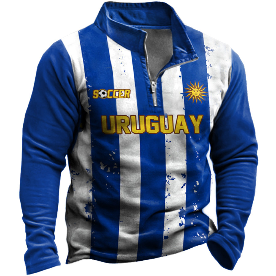 

Men's 2022 World Cup Uruguay Flag Soccer Sweatshirt