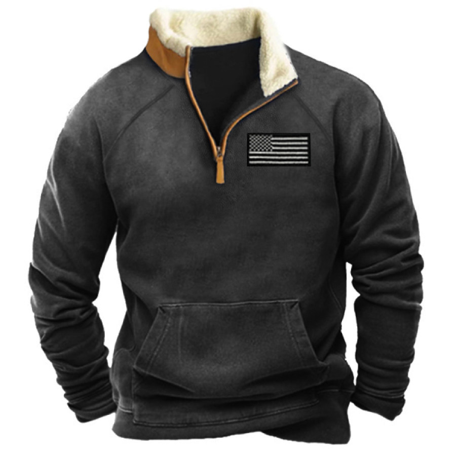 

Men's Outdoor American Flag Zip Sweatshirt