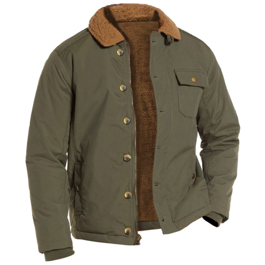 

Men's Outdoor Plus Fleece Warm Thick Jacket