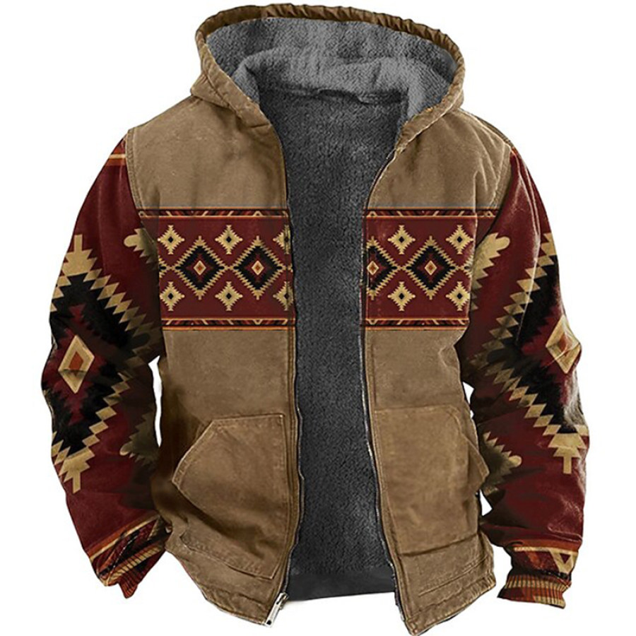 

Men's Vintage Thick Plush Pocket Tactical Jacket
