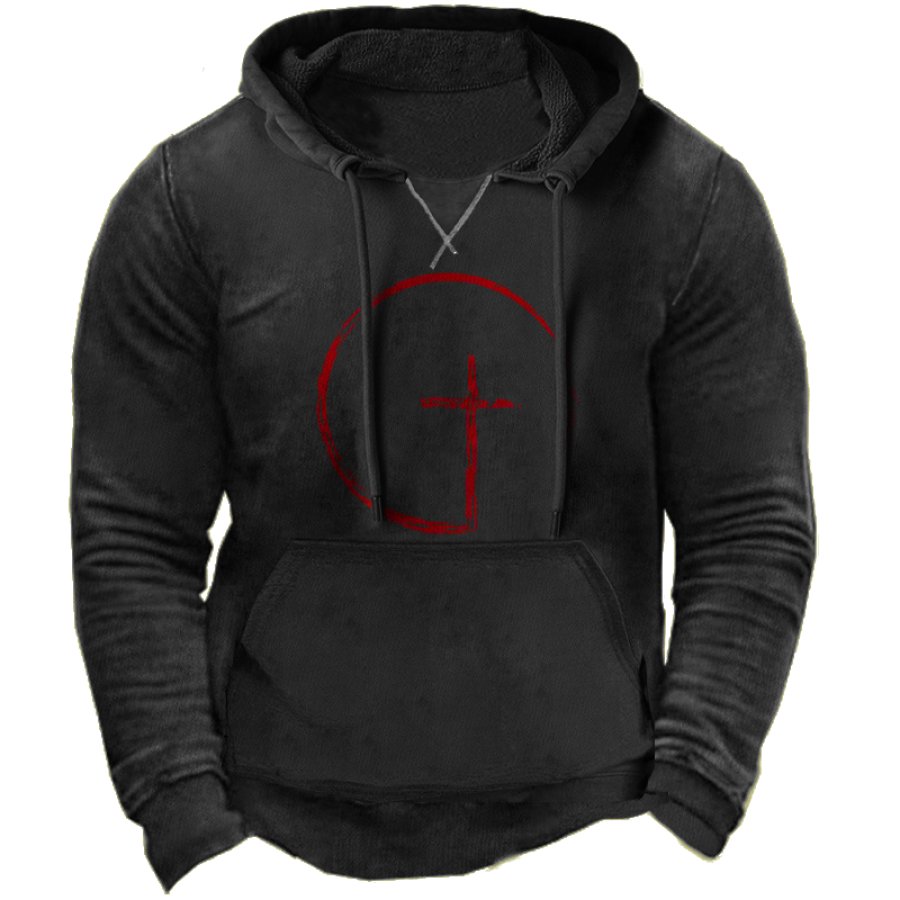 

Men's Vintage Cross Faith Hoodie