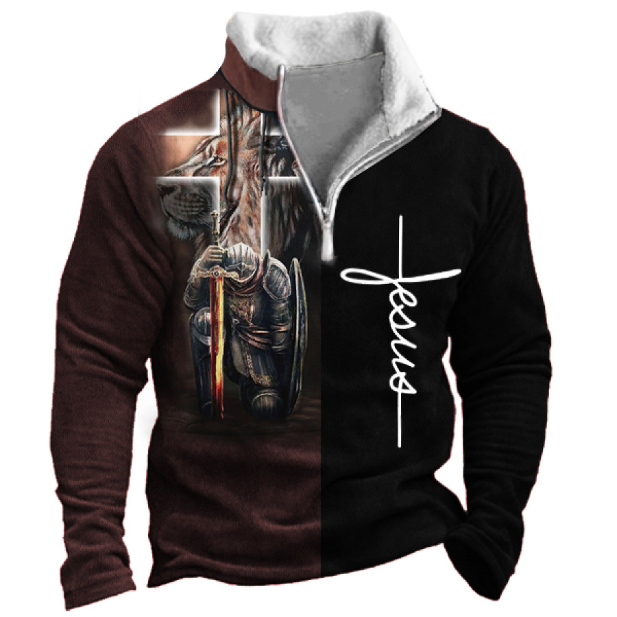 

Men's Vintage Jesus Print Sweatshirt