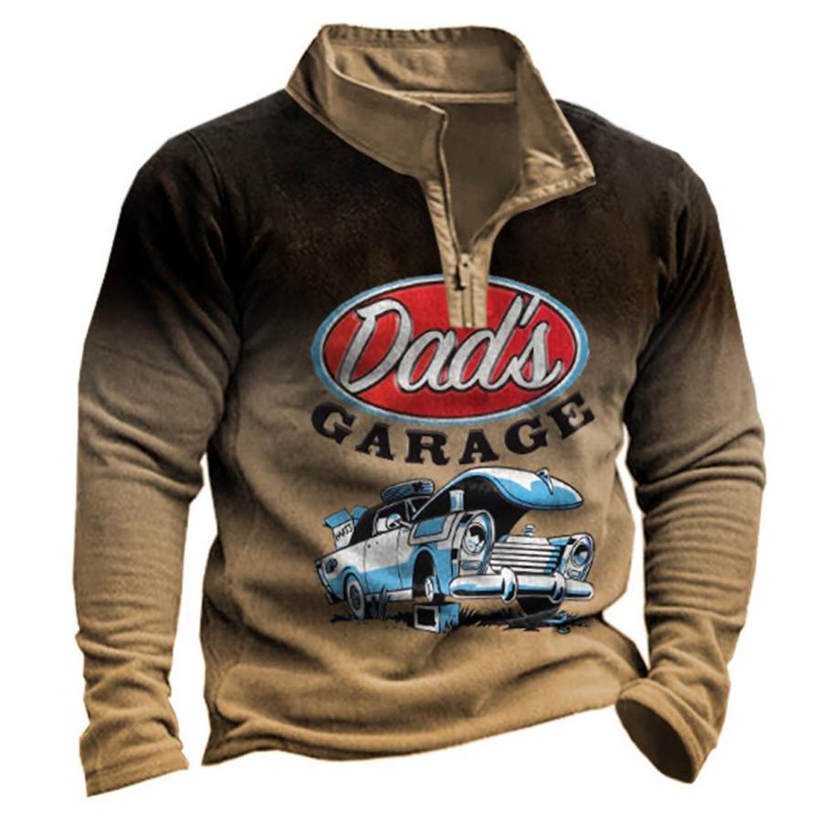 

Men's Vintage Dad's Garage Quarter Zip Sweatshirt