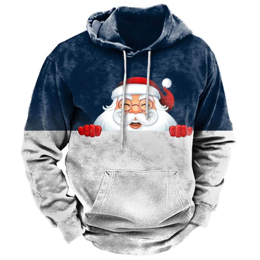 

Men's Christmas Santa Print Hoodie