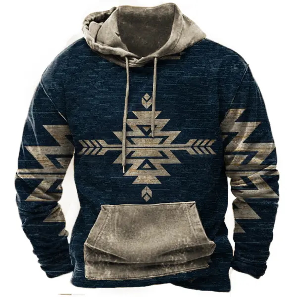 Aztec Cowboy Men's Hoodie - Kalesafe.com 