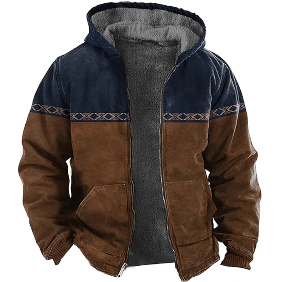 

Men's Vintage Thick Plush Pocket Tactical Jacket