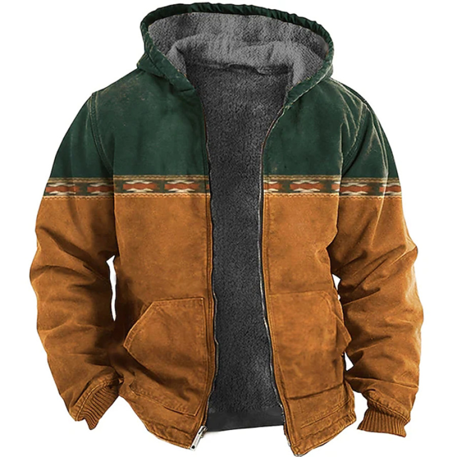 

Men's Vintage Thick Plush Pocket Tactical Jacket