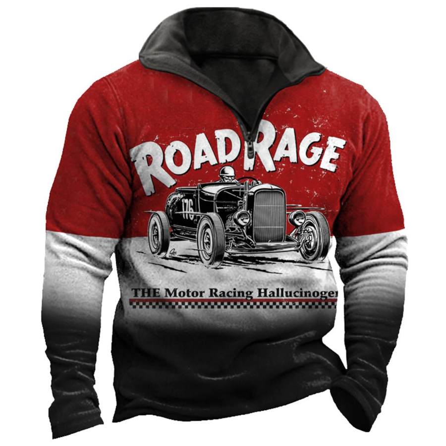 

Men's Vintage Motor Racing Quarter Zip Sweatshirt