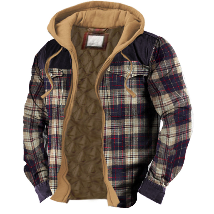 

Men's Yellowstone Contrast Cowboy Christmas Hooded Jacket