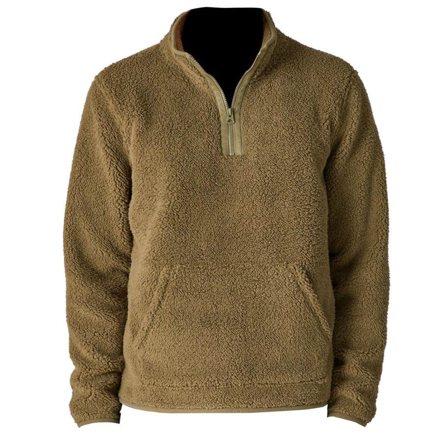 

Men's Outdoor Fleece Warm Quarter Zip Sweatshirt