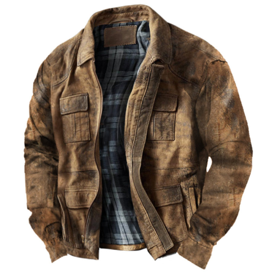 

Men's Vintage Outdoor Training Functional Pocket Tactical Jacket