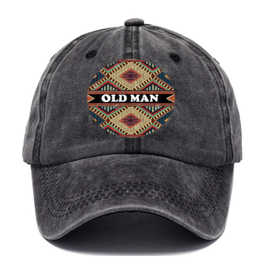 

Chapeau De Soleil à Imprimé Ethnique Rétro Old Man Pour Hommes