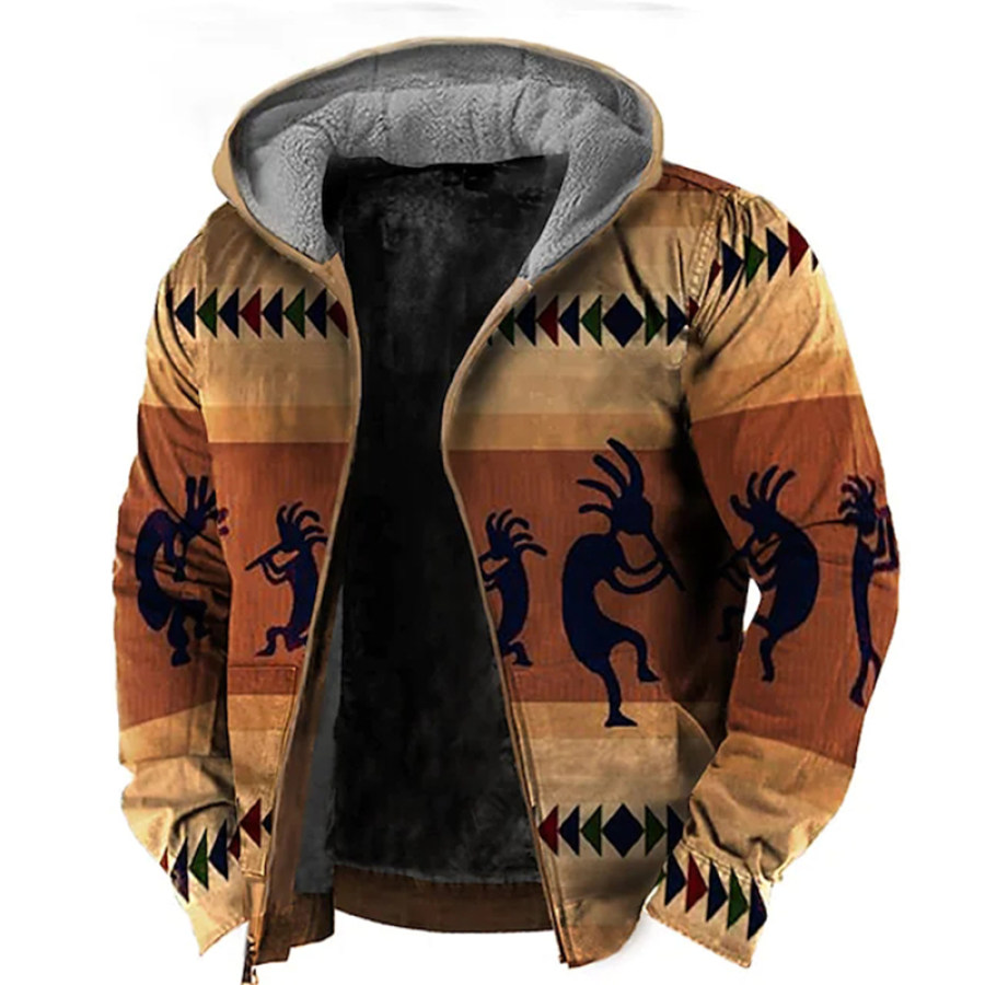 

Men's Vintage Thick Plush Pocket Tactical Jacket