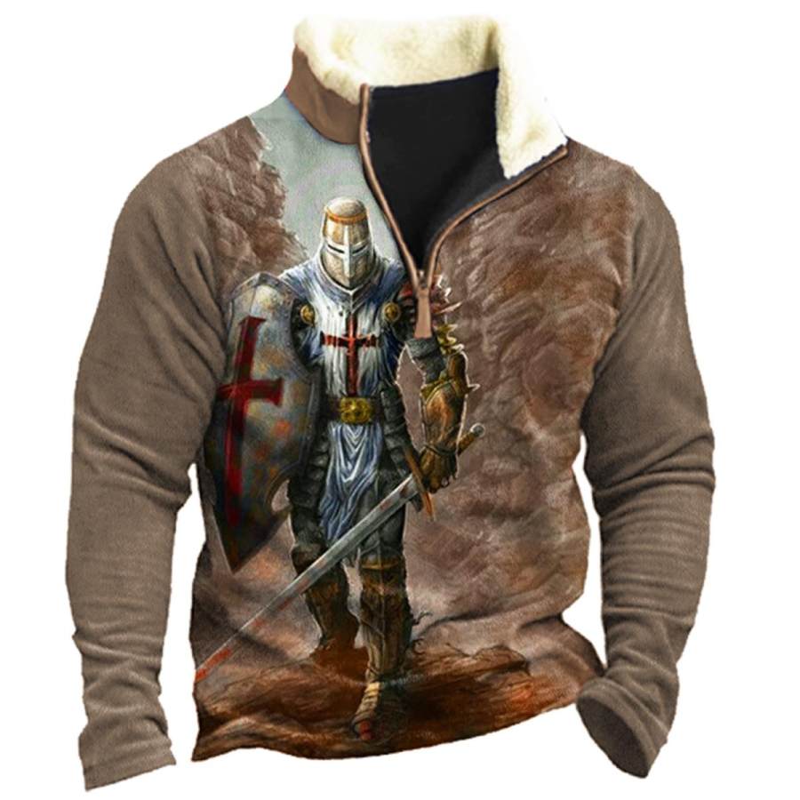 

Men's Outdoor Templar Print Quarter Zip Sweatshirt