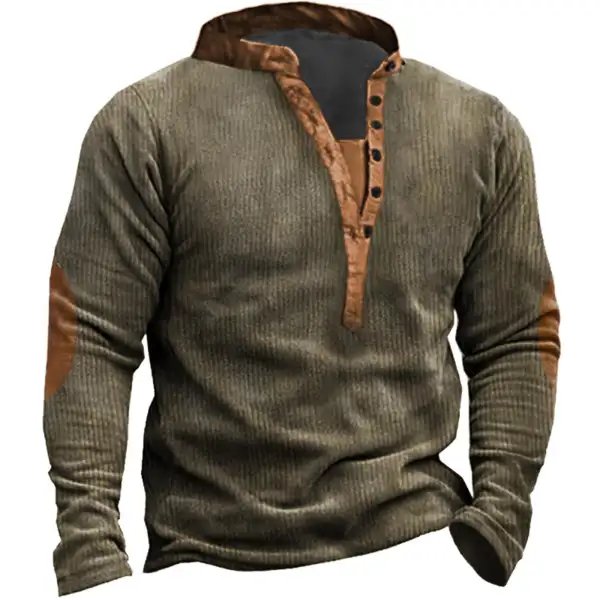 Men's Outdoor Tactical Henley Sweatshirt - Cotosen.com