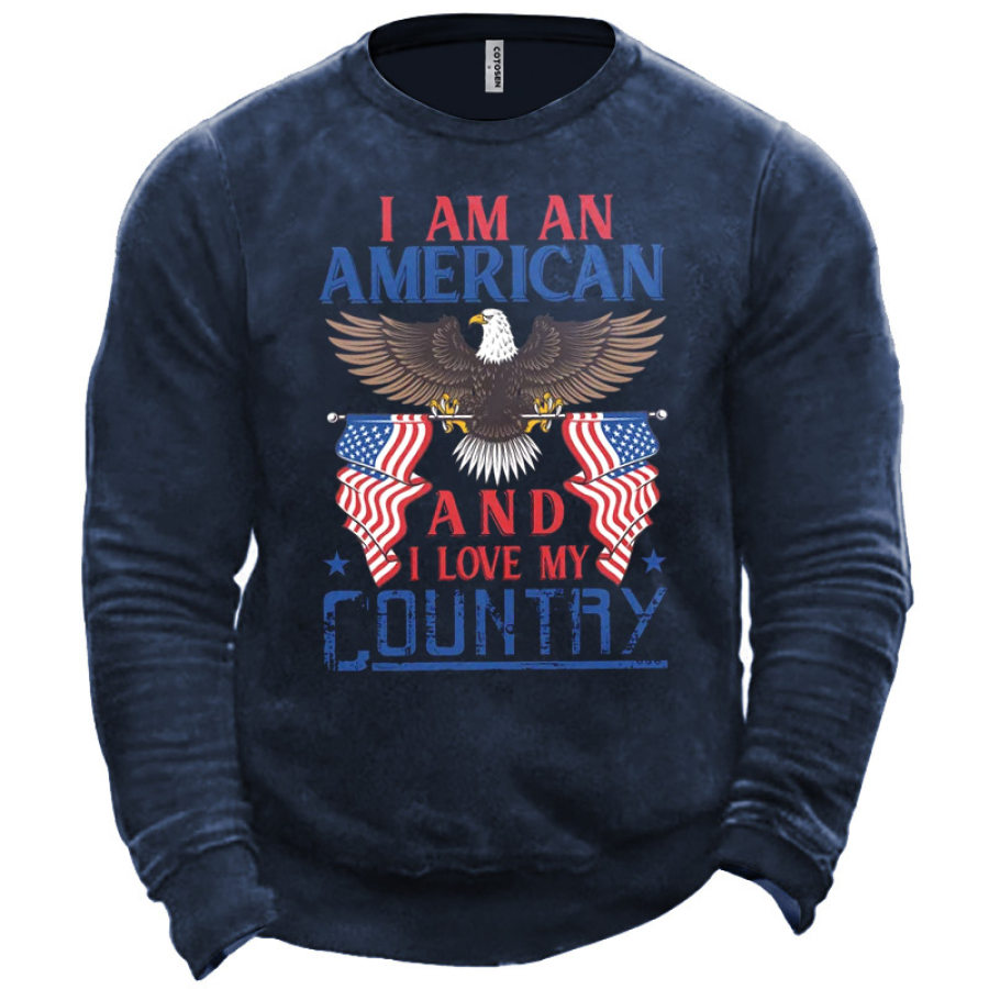 

Men's I Am An American And I Love My Country Sweatshirt