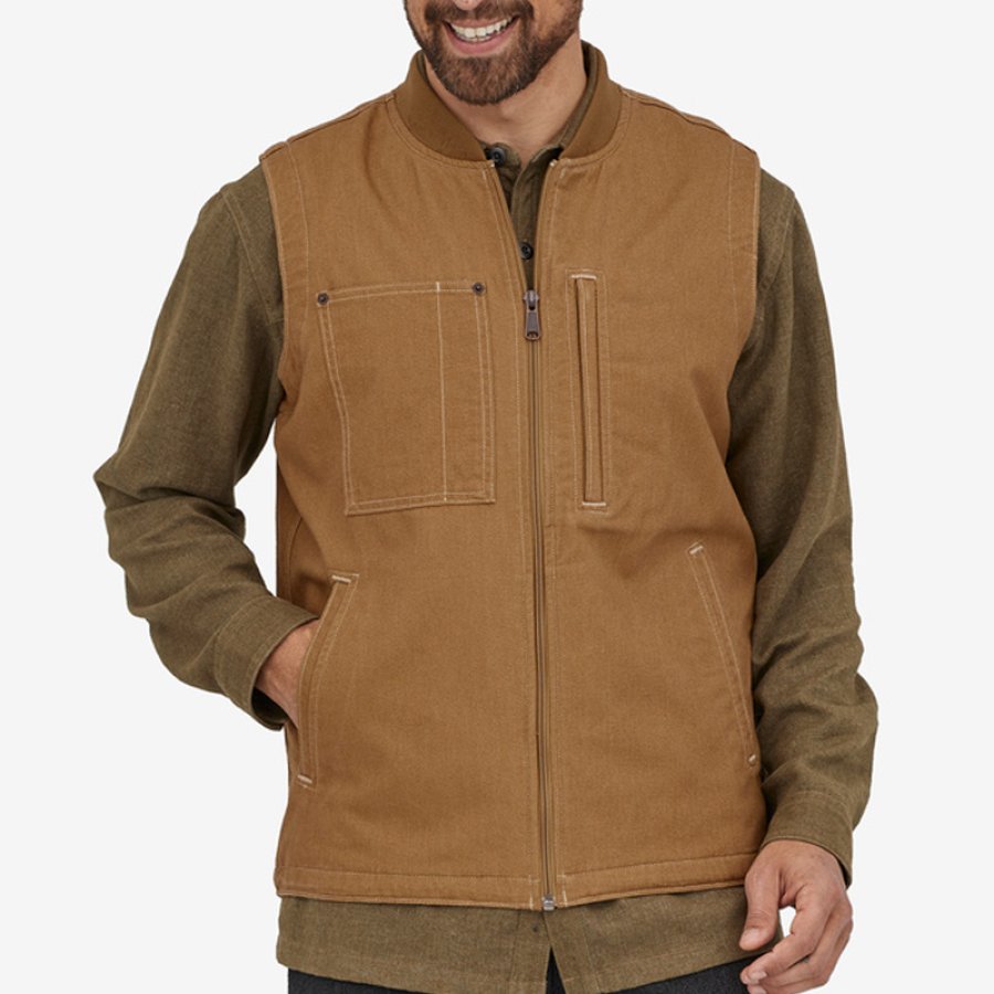 

Men's Vintage Western Cowboy Style Multi Pocket Vest