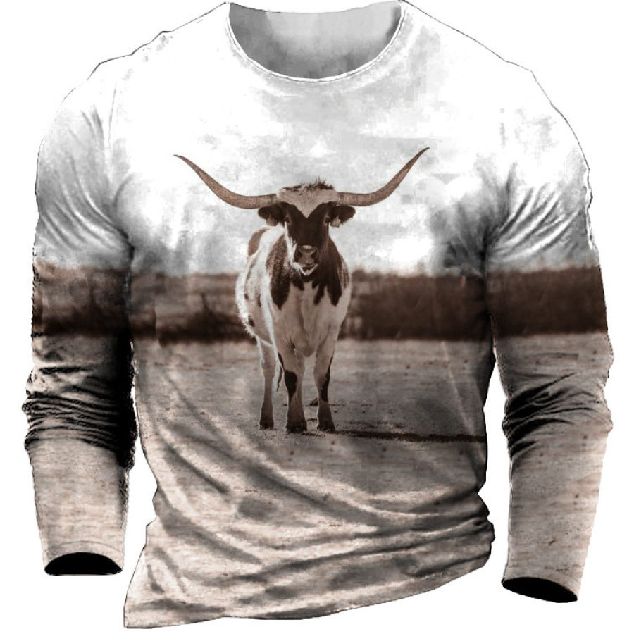

Cowboy Aztec Men's Long Sleeve T-Shirt