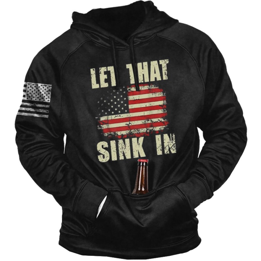 

Let That Sink In Men's American Flag Print Hoodie
