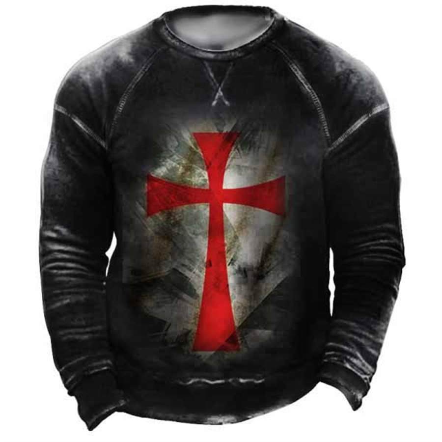 

Men's Outdoor Templar Cross Print Sweatshirt