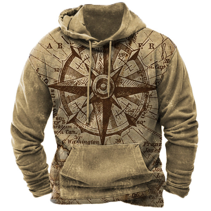 

Pirate Ship Nautical Compass Men's Hoodie