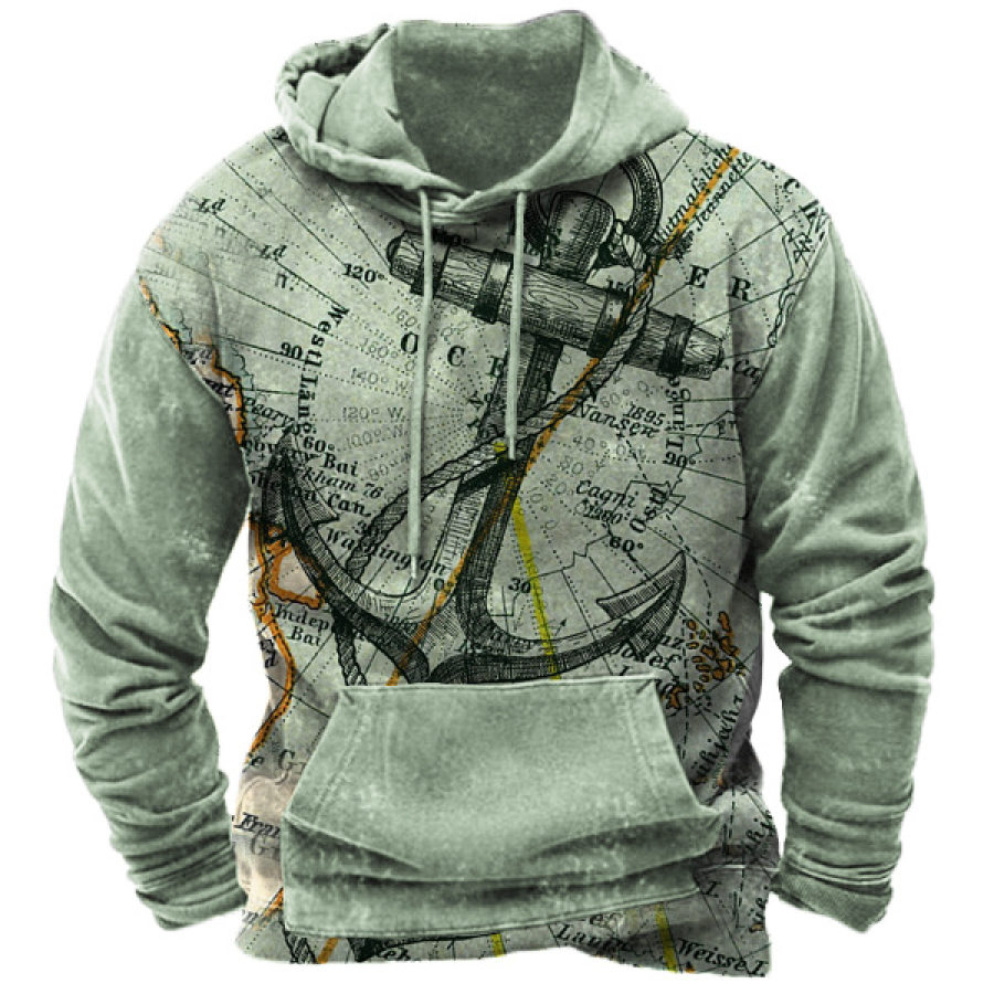 

Pirate Ship Nautical Compass Men's Hoodie