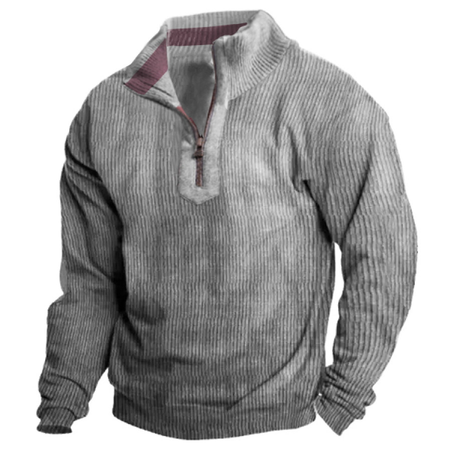 

Men's Outdoor Casual Stand Collar Long Sleeve Sweatshirt
