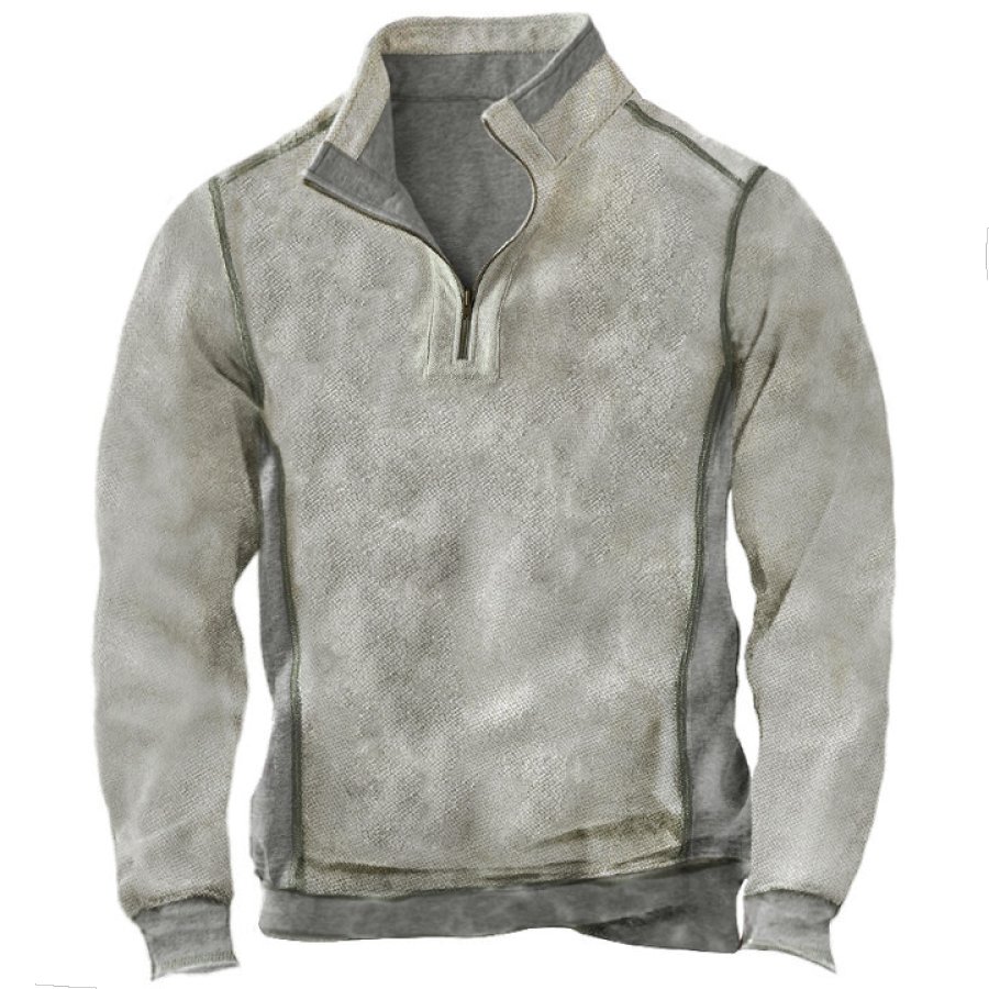 

Men's The Quarter-zip French Terry Mock Sweatshirt