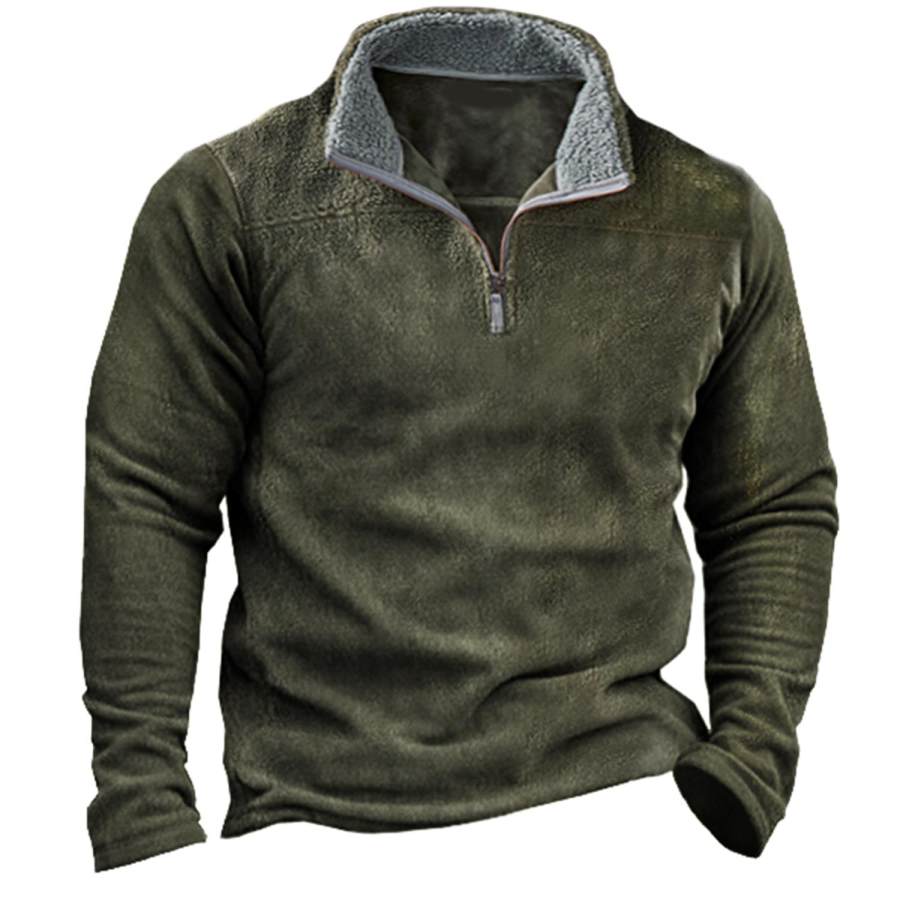 

Men's Outdoor Tactical Fleece Quarter Zip Sweatshirt