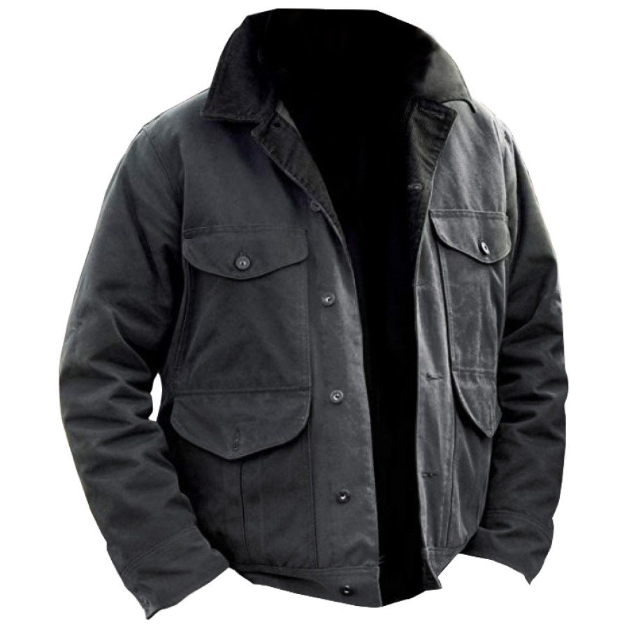 

Men's Outdoor Tactical Multi Pocket Lapel Jacket