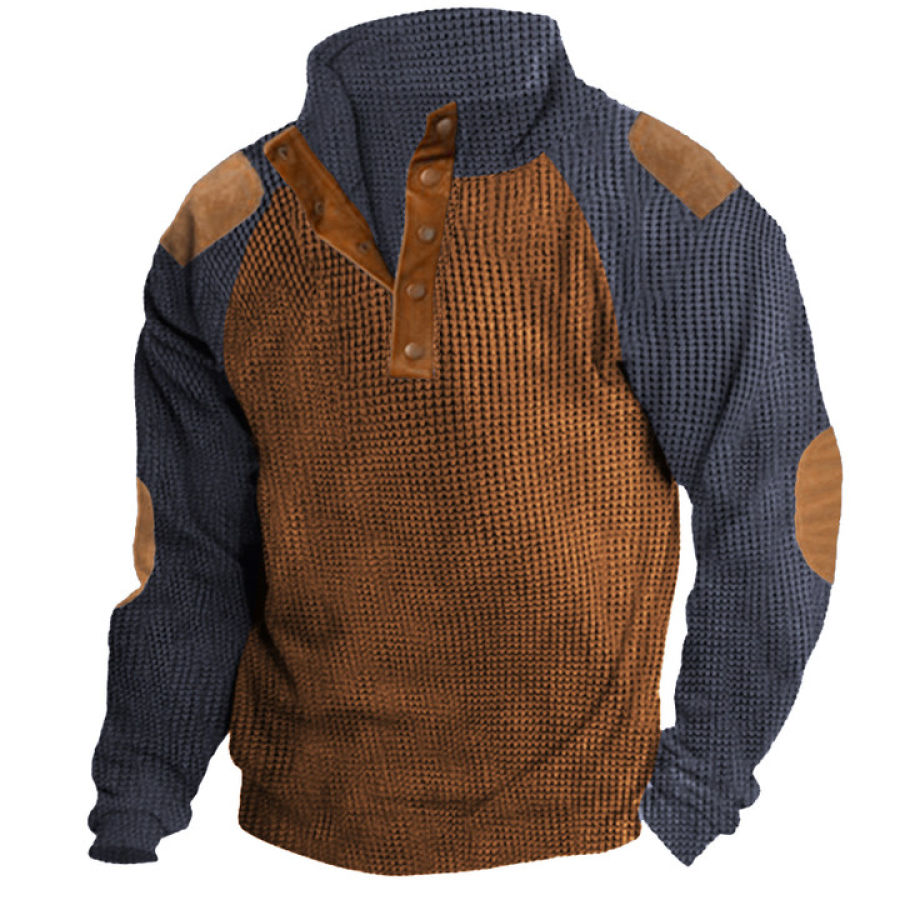 

Sudadera Training Colorblock Con Solapa Waffle Para Hombre