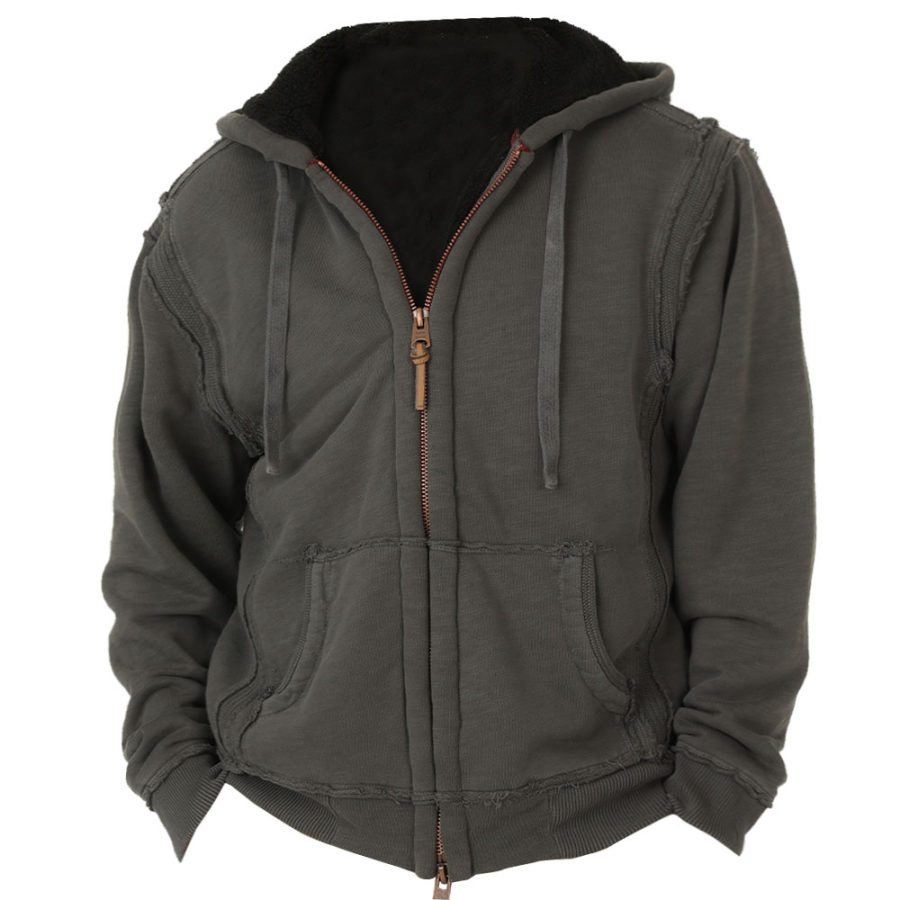 

Men's Outdoor Full Zip Fleece Hoodie Jacket