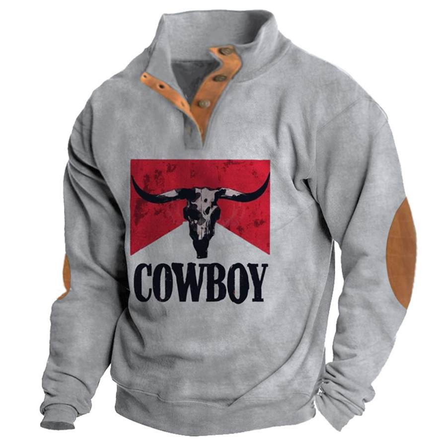 

Men's Western Cowboy Contrasting Sweatshirt
