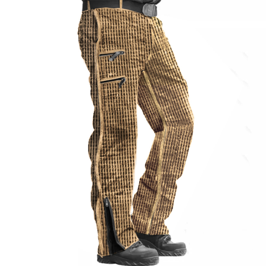 

Men's Outdoor Multi-Zip Pocket Waffle Knit Tactical Casual Pants
