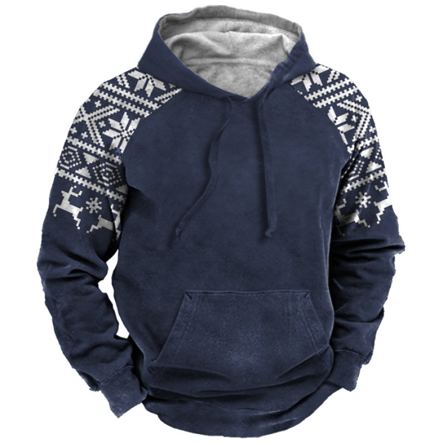 

Men's Vintage Christmas Print Hoodie