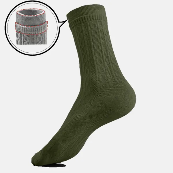 Men's Tall Thermal Terry Jacquard Christmas Socks - Kalesafe.com 