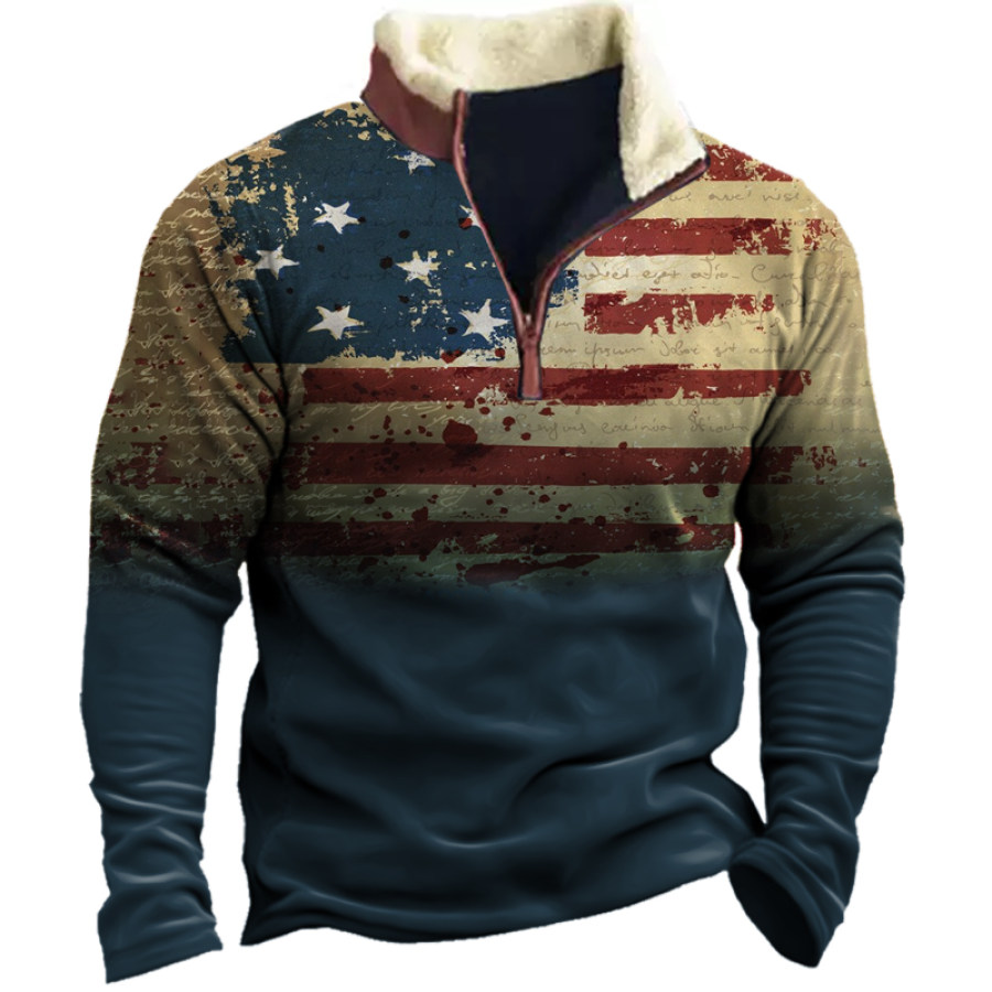 

Men's Vintage American Training Lapel Sweatshirt