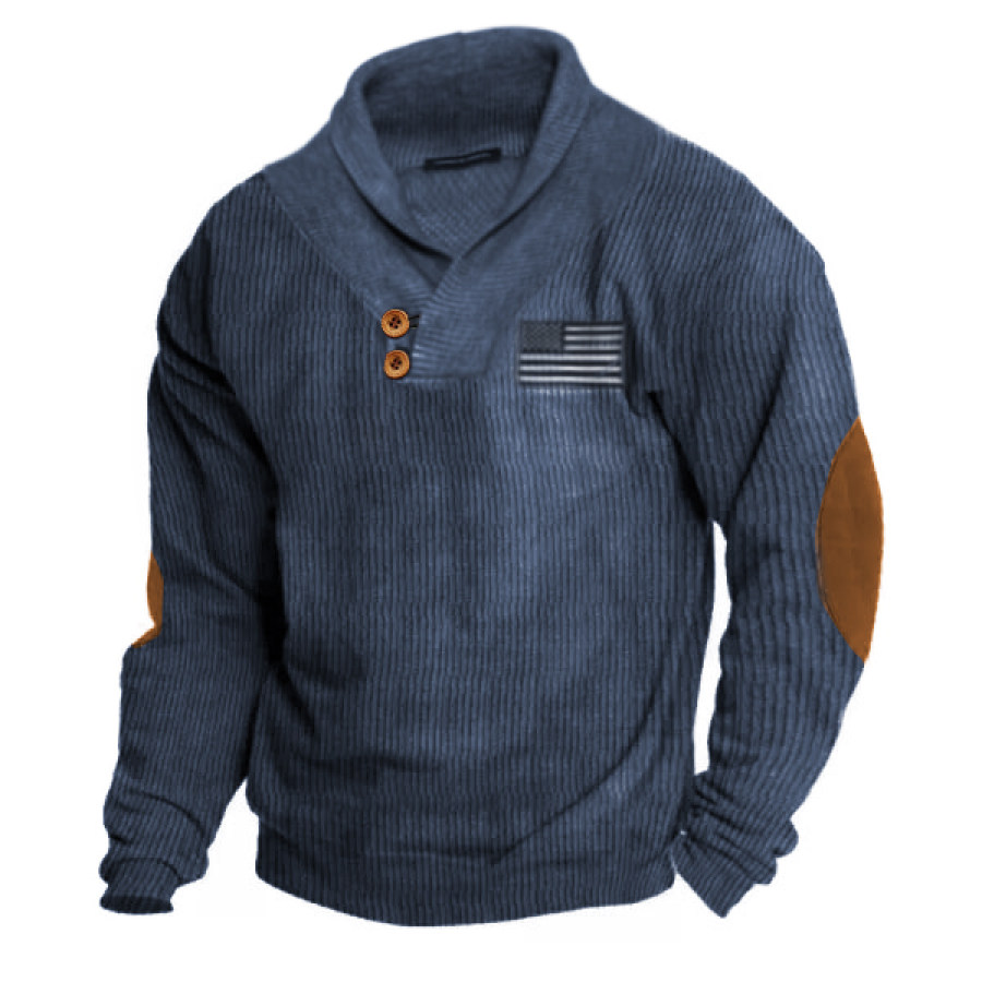 

Men's Outdoor Pullover Shawl Collar Long Sleeve Sweatshirt