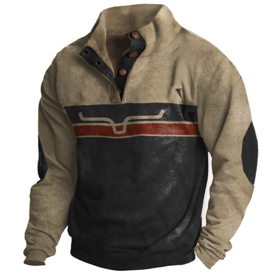 

Men's Cowboy Stand Collar Sweatshirt