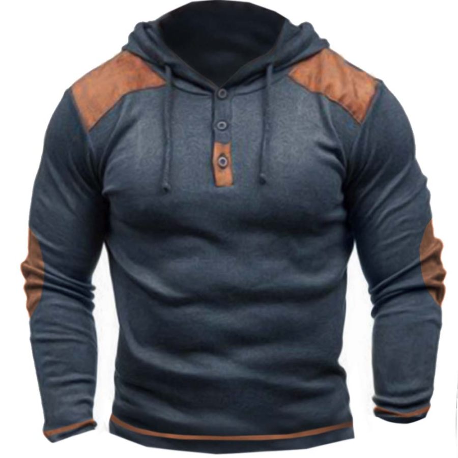 

Men's Outdoor Colorblock Tactical Hooded Sweatshirt