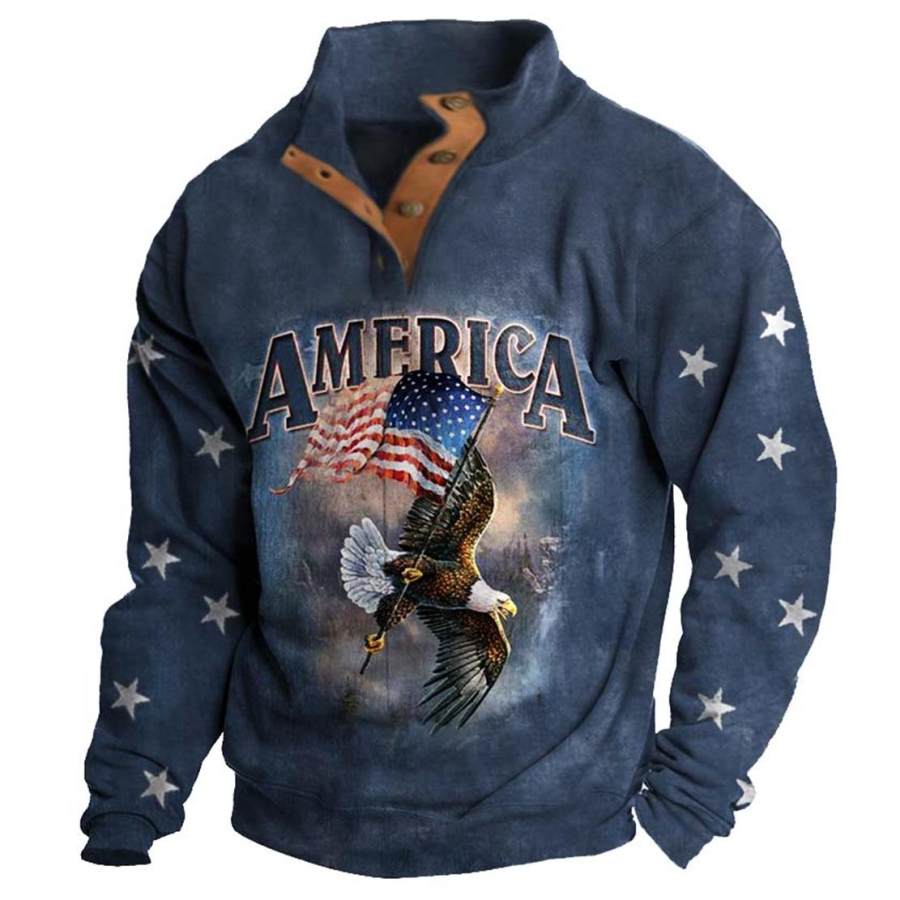 

Men's Outdoor America Eagle Print Sweatshirt