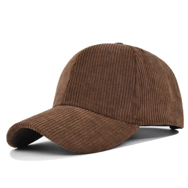 Men's Outdoor Retro Corduroy Casual Cap - Kalesafe.com 