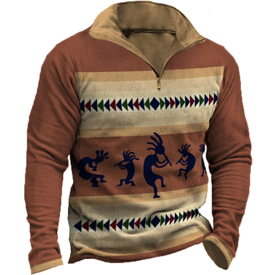 

Men's Vintage Ethnic Pattern Long Sleeve Sweatshirt