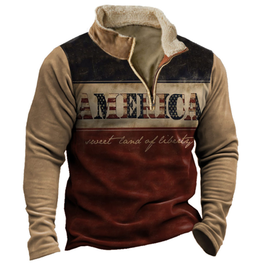 

Men's Outdoor America Colorblock Print Sweatshirt