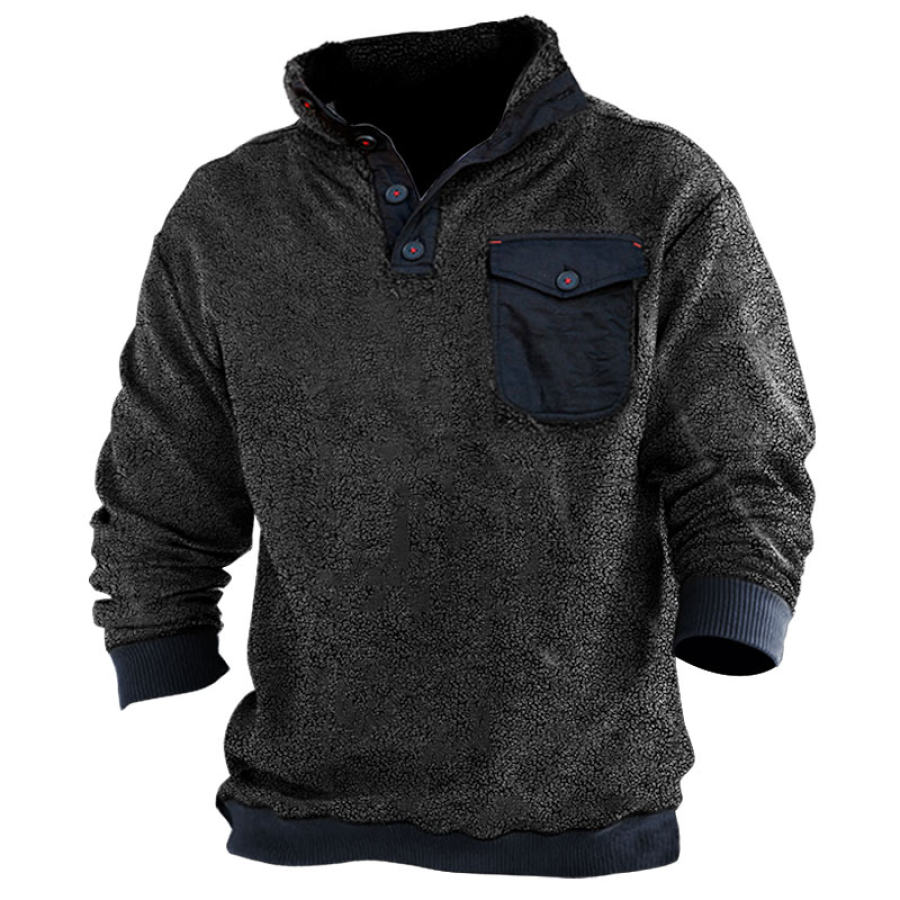 

Men's Outdoor Vintage Polar Fleece Warm Casual Sweatshirt
