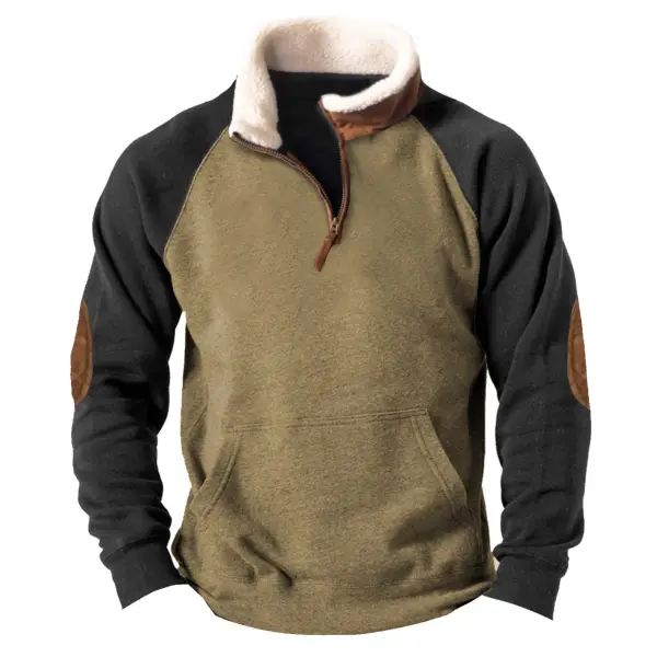 Men's Outdoor Tactical Quarter Pocket Zip Sweatshirt - Sanhive.com 