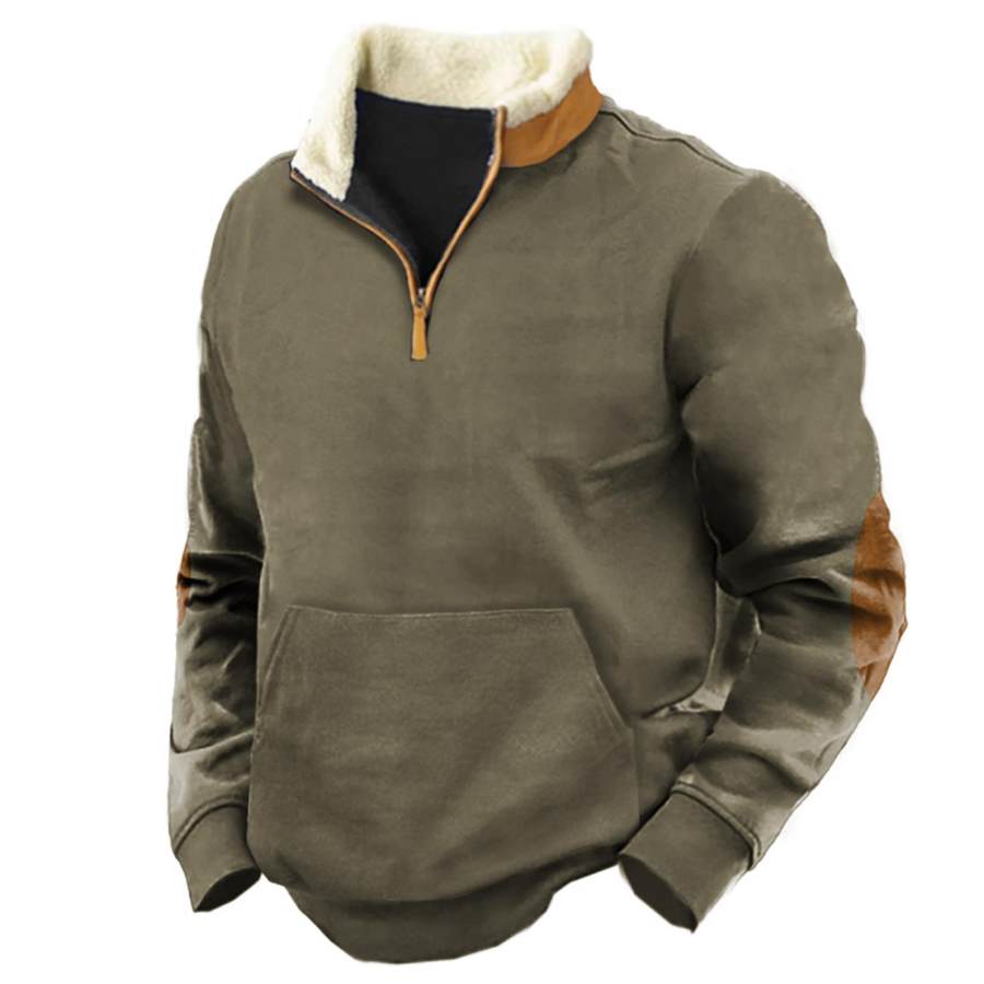 

Taktisches Outdoor-Sweatshirt Mit Vierteltasche Und Reißverschluss Für Herren