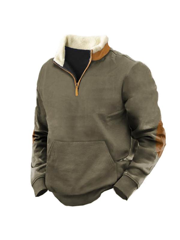 Men's Outdoor Tactical Quarter Pocket Zip Sweatshirt