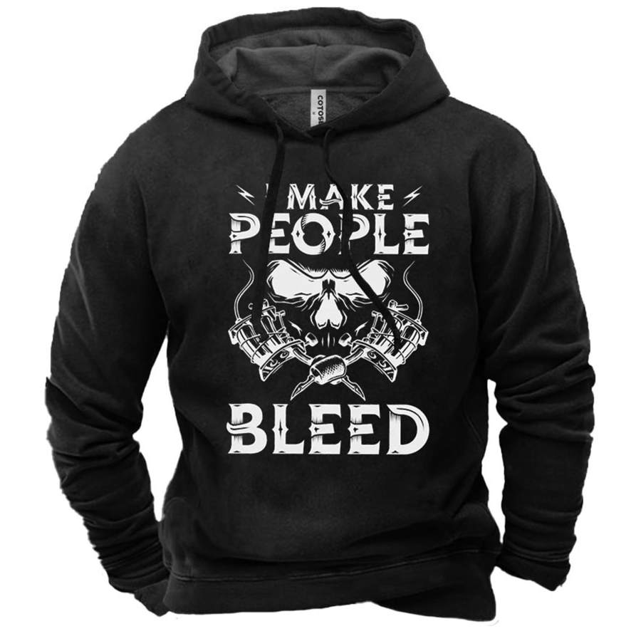

Men's I Make People Bleed Print Hoodie